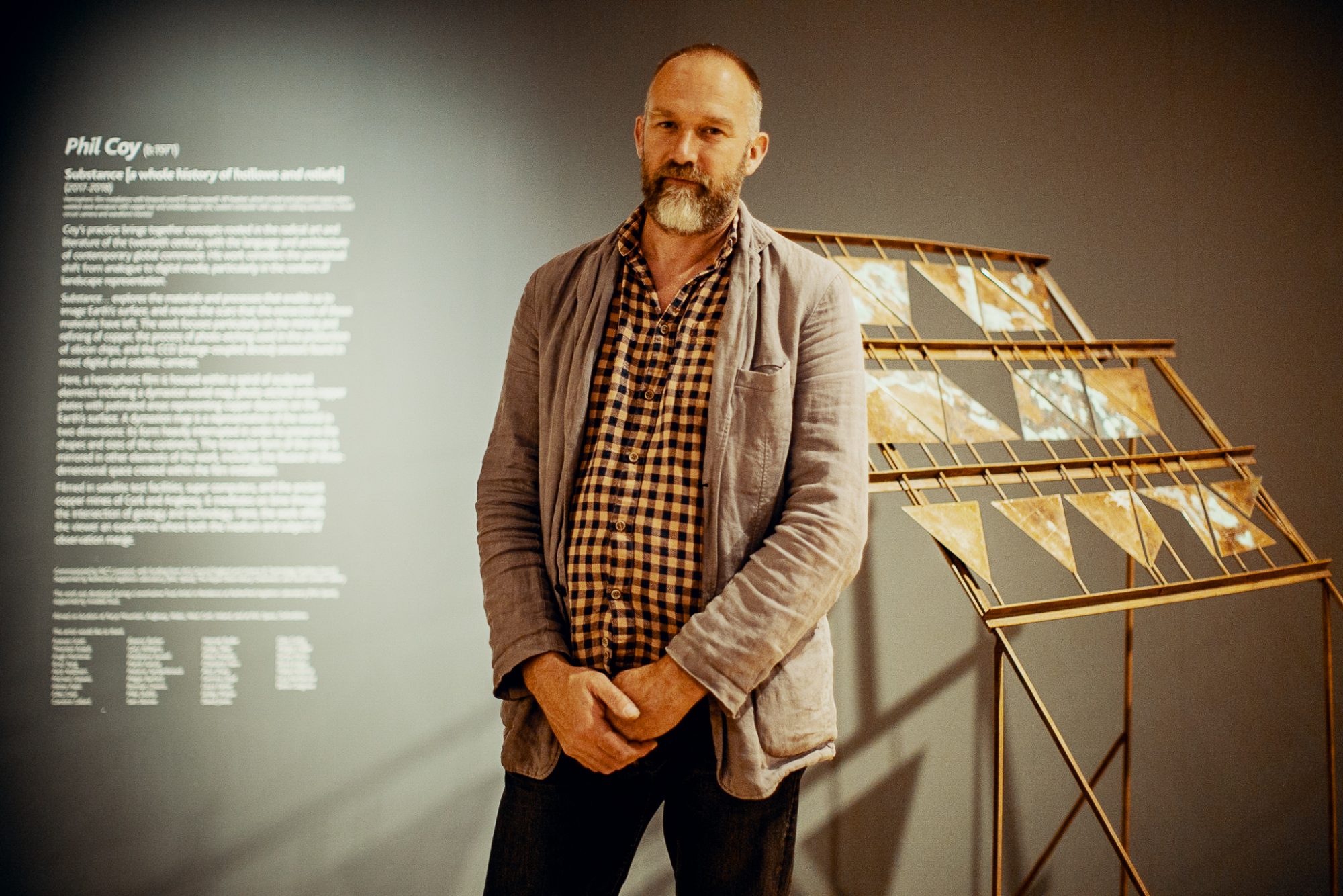 Phil Coy at the launch of Strata-Rock-Dust-Stars for York Mediale 2018 © York Mediale